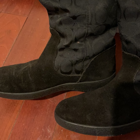 Coach signature buckle boots black size 7 previously owned good condition - Picture 8 of 11